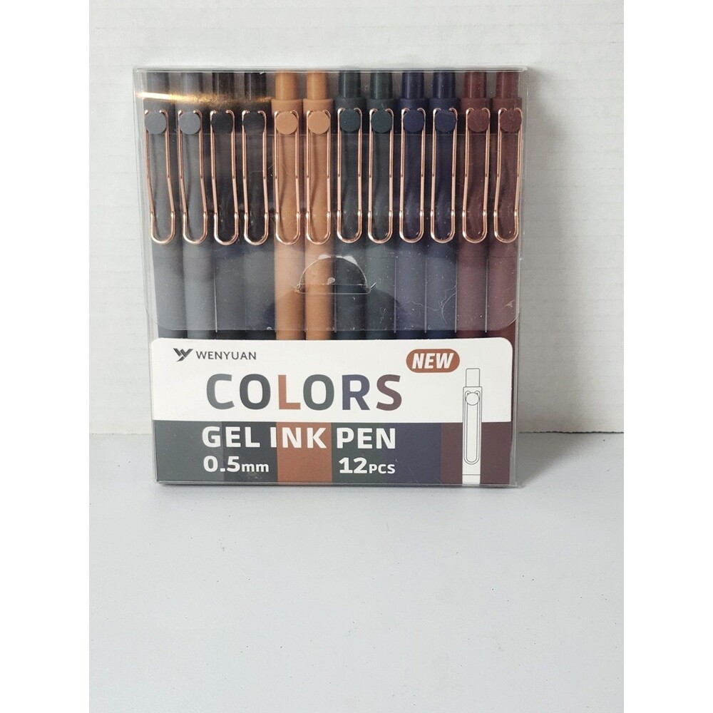 12-Pack Retractable Colored Gel Pens Fine Tip Fast-Dry Ink for Journaling